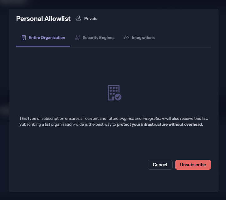 CrowdSec Allowlists Subscription